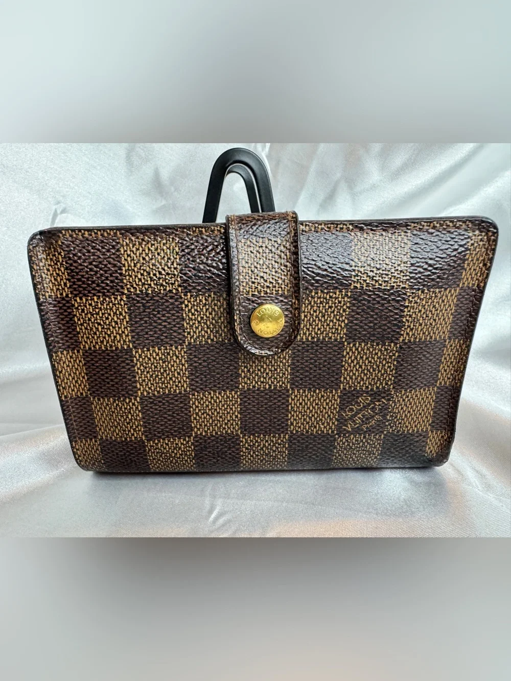 Louis Vuitton Damier Ebene Kisslock Portefeuille Viennois Wallet